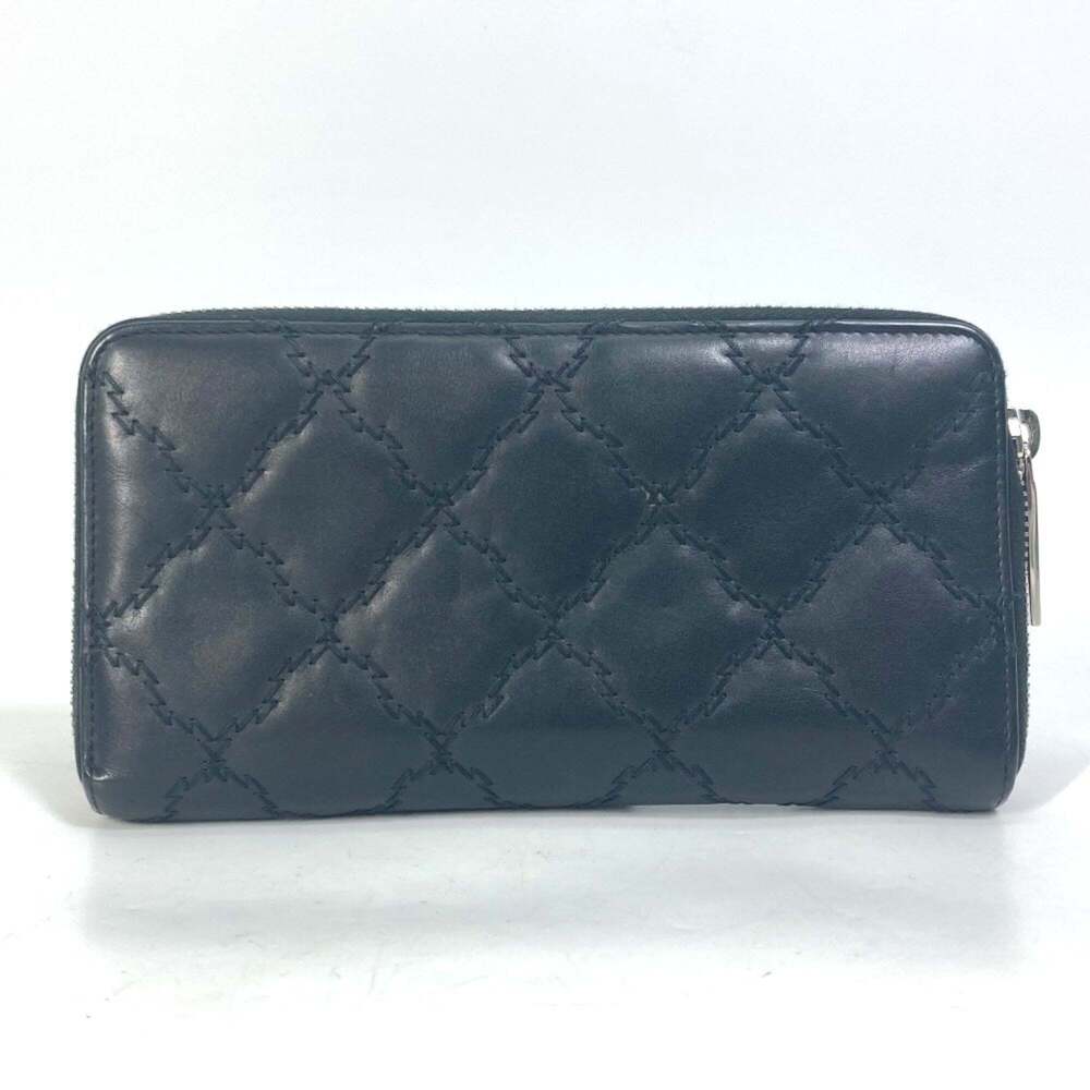 CHANEL Black Lambskin Leather Logo Wallet - Picture 2 of 16